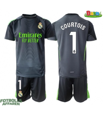 Real Madrid Thibaut Courtois #1 Målvakt Tredjeställ Barn 2025-26 Kortärmad (+ Korta byxor)